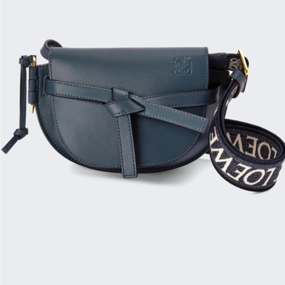 LOEWE GATE DUAL MINI BAG ONYX BLUE